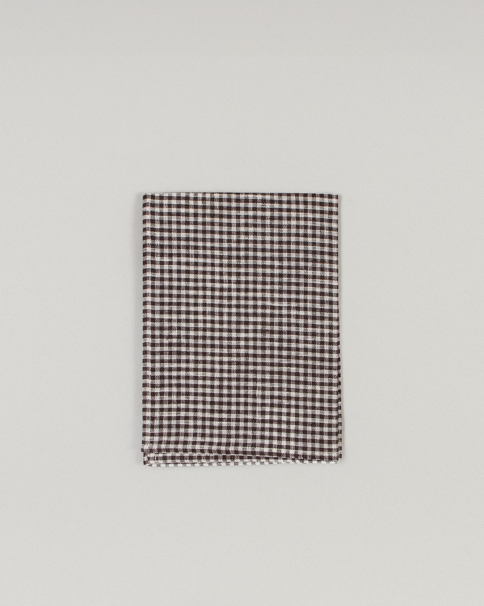 Brown Check Linen Kitchen Cloth