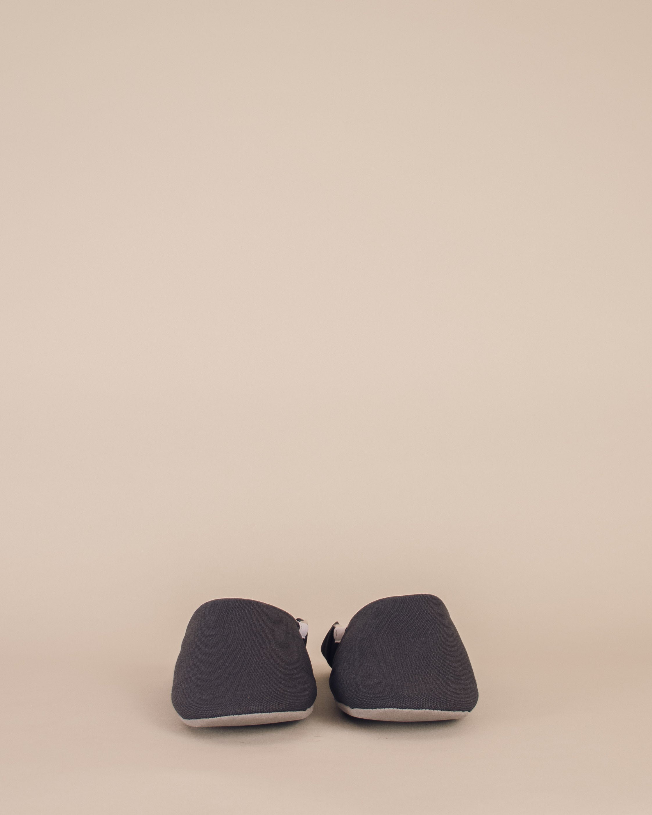 ABE Wool-Lined Canvas Home Shoes in Deep Grey - GOOD FRIEND