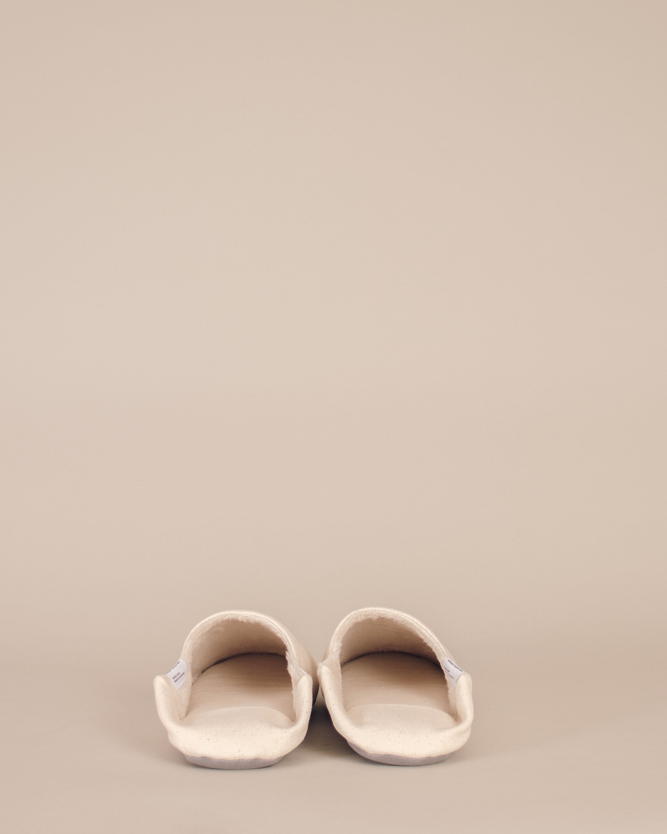 ABE Wool-Lined Canvas Home Shoes in Natural - GOOD FRIEND