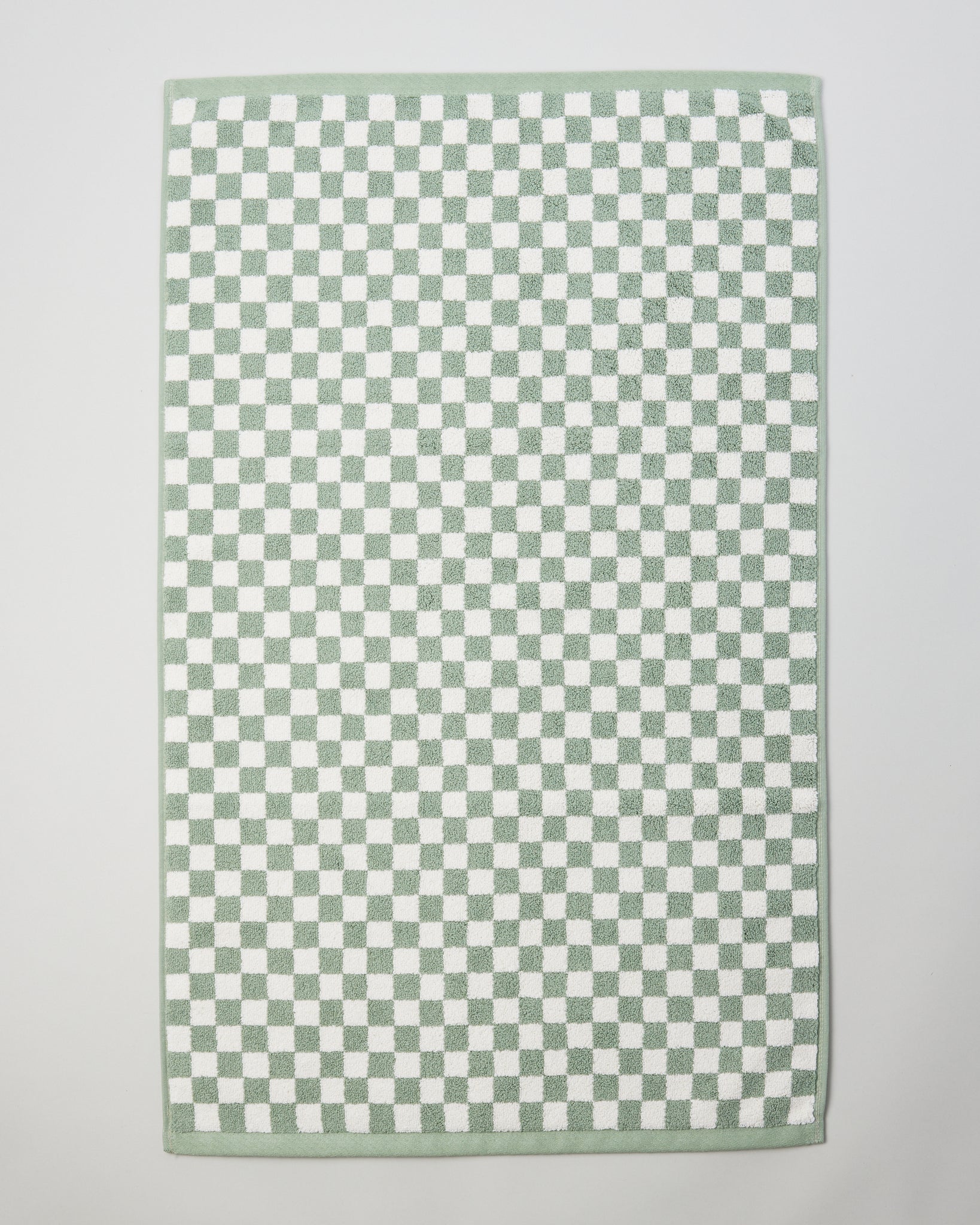 Green and White Checkered Bath Mat - GOOD FRIEND