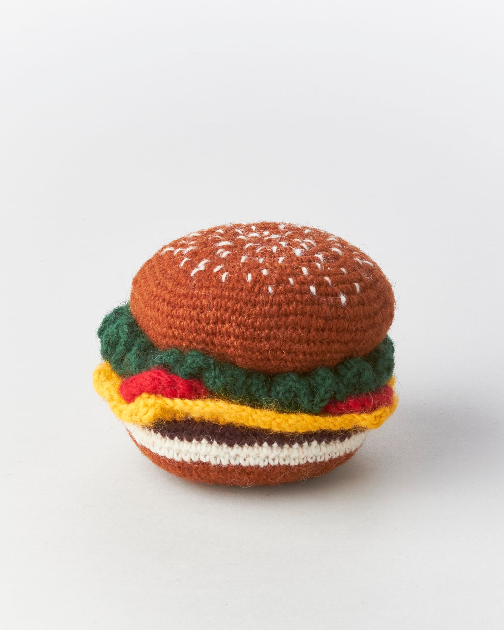 Hand-Knit Hamburger Dog Toy - GOOD FRIEND