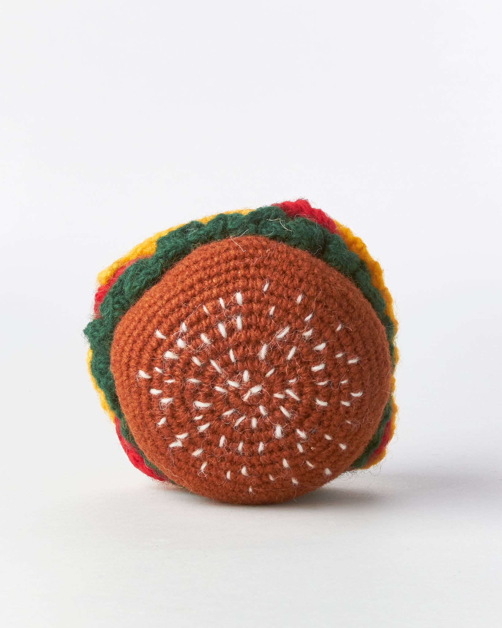 Hand-Knit Hamburger Dog Toy - GOOD FRIEND