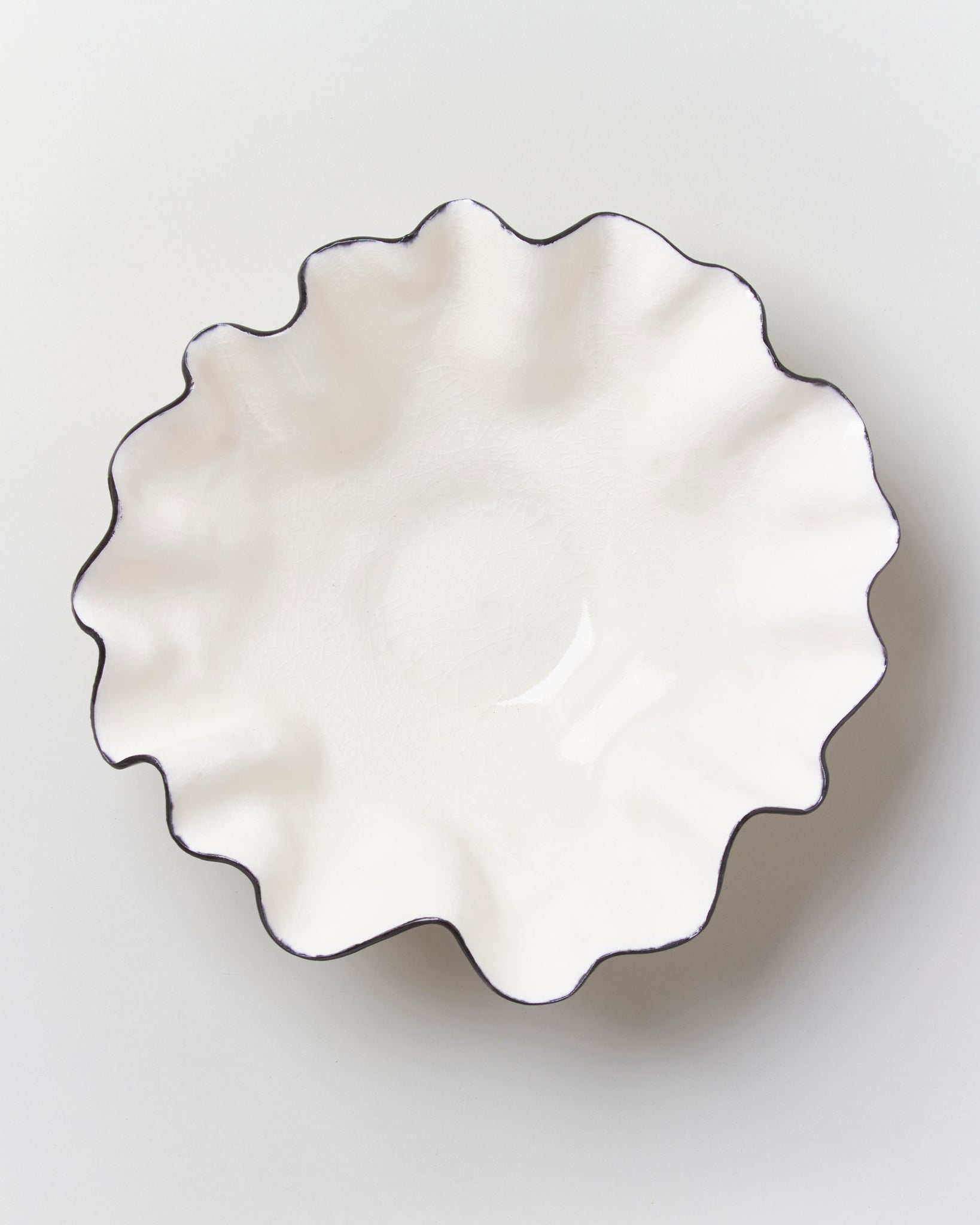 Black Rim Ruffle Bowl - GOOD FRIEND